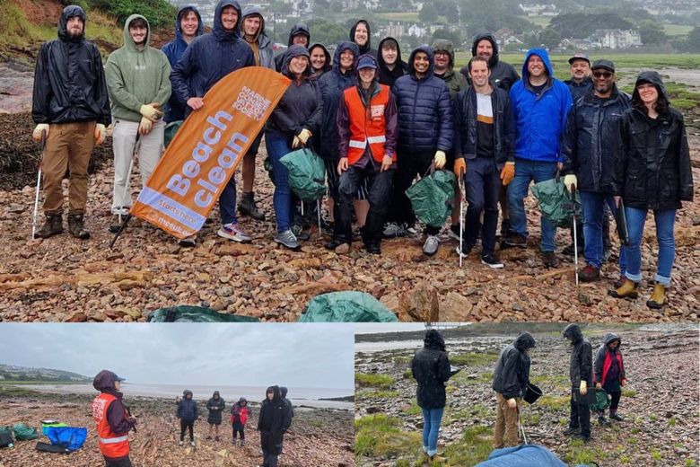 Giant Digital Team at the Marine Conservation Society Beach clean in Portishead